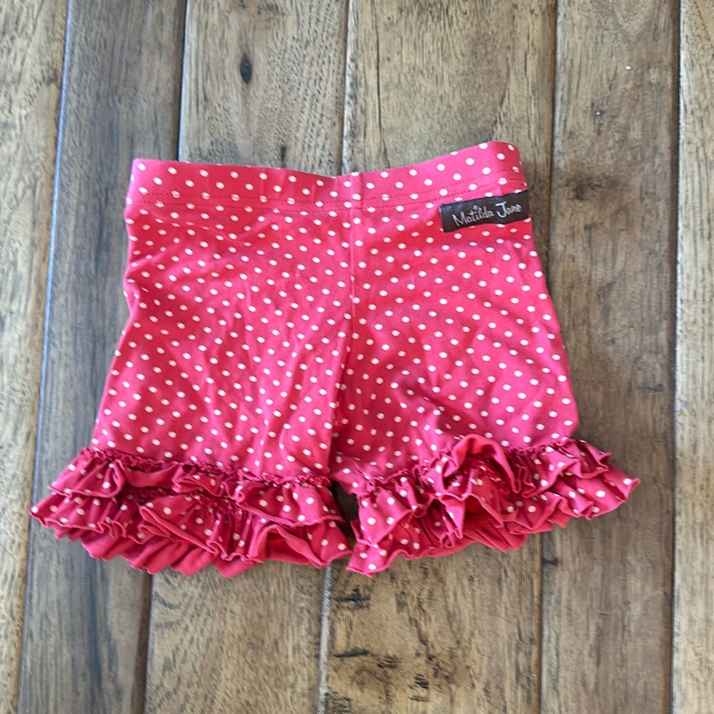 Matilda Jane red polka dot ruffle short